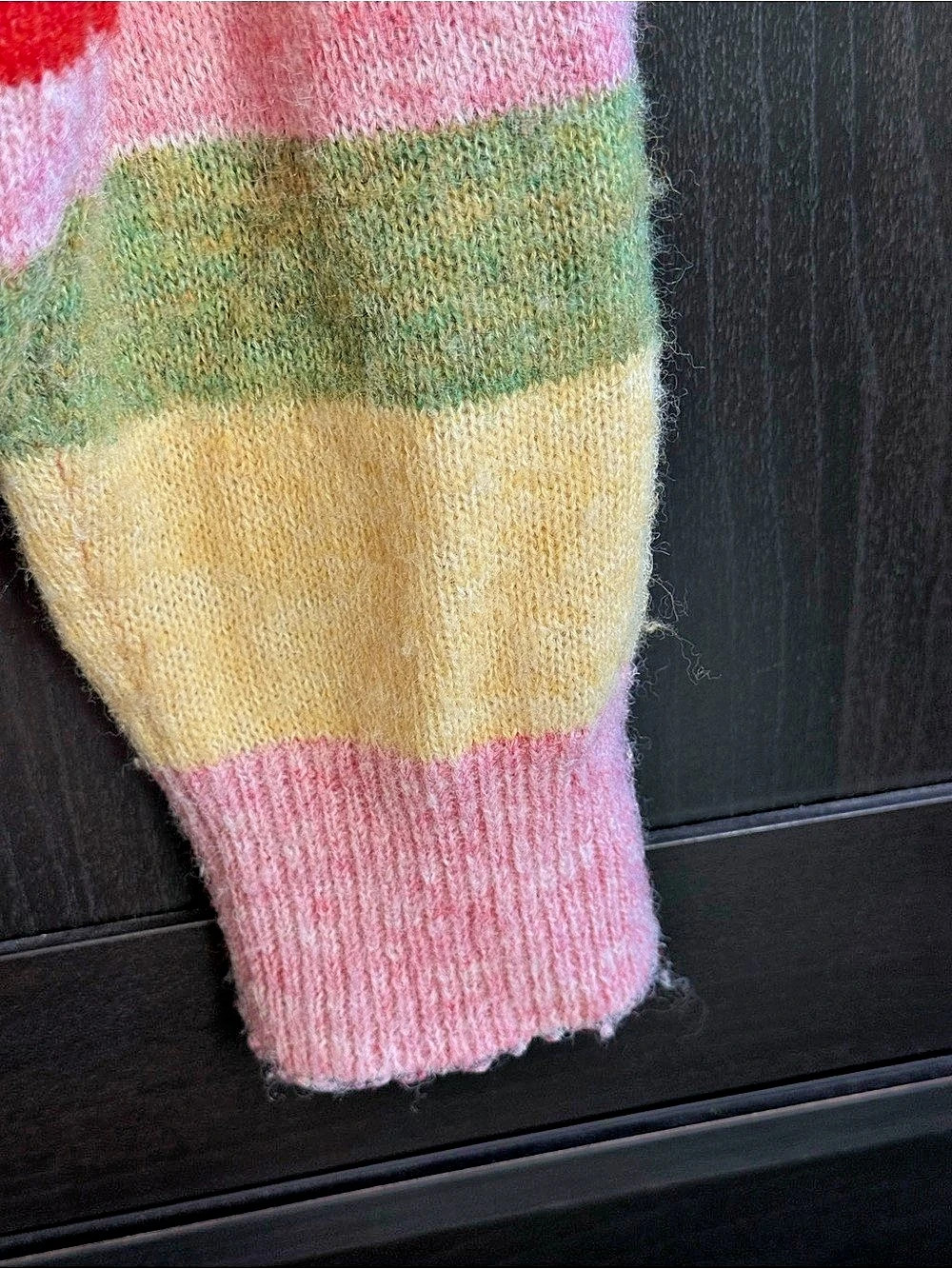 Lisa Says Gah Alaia Polo Sweater in Pink & Green - Picture 5 of 10